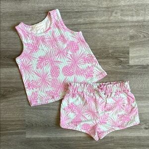 Btween tropical print little girls matching set